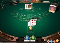 Single deck blackjack, blackjack met één deck kaarten